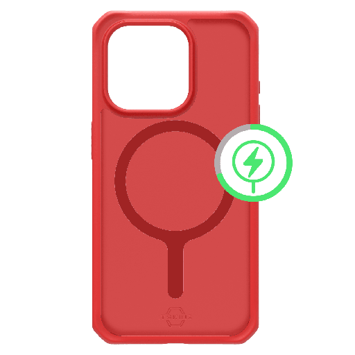 [AP5X-HMFRT-REDD] Itskins - Hybridr Frost Magsafe Case For Apple Iphone 15 Pro - Red