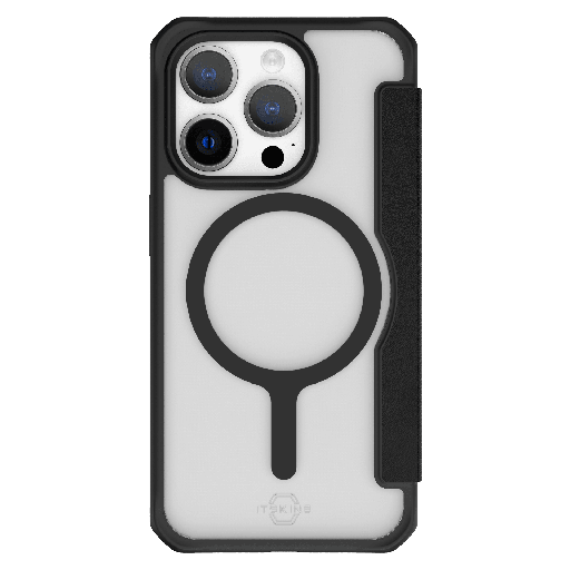 [AP5X-HYFMA-BKRL] Itskins - Hybridr Folio Magsafe Case For Apple Iphone 15 Pro - Black