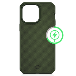 [AP5R-HMABA-KAKI] Itskins - Ballisticr Nylon Magsafe Case For Apple Iphone 15 Plus  /  Iphone 14 Plus - Olive Green