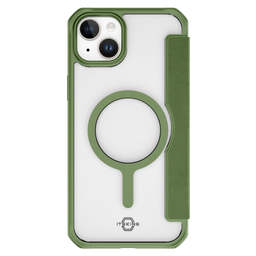 [AP5N-HYFMA-OVRL] Itskins - Hybridr Folio Magsafe Case For Apple Iphone 15  /  Iphone 14  /  Iphone 13 - Olive Green