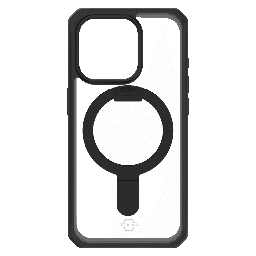 [AP5U-HMSTD-BKTR] Itskins - Hybridr  Magsafe Case With Stand For Apple Iphone 15 Pro Max - Black And Transparent