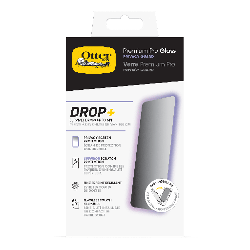 [77-94017] Otterbox - Premium Pro Glass Antimicrobial Privacy Screen Protector For Apple Iphone 15  - Clear