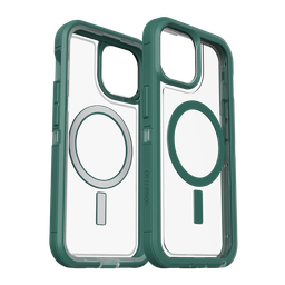 [77-93327] Otterbox - Defender Pro Xt Clear Magsafe Case For Apple Iphone 15   /  Iphone 14  /  Iphone 13 - Velvet Evergreen