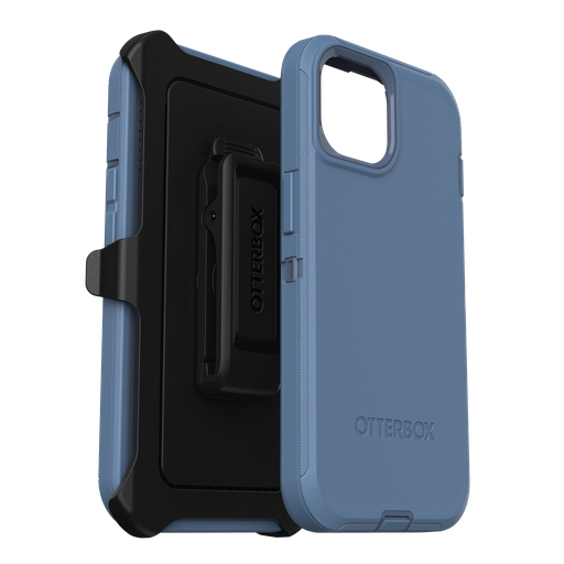 [77-92558] Otterbox - Defender Case For Apple Iphone 15     /    Iphone 14    /    Iphone 13   /   Iphone 16e - Baby Blue Jeans