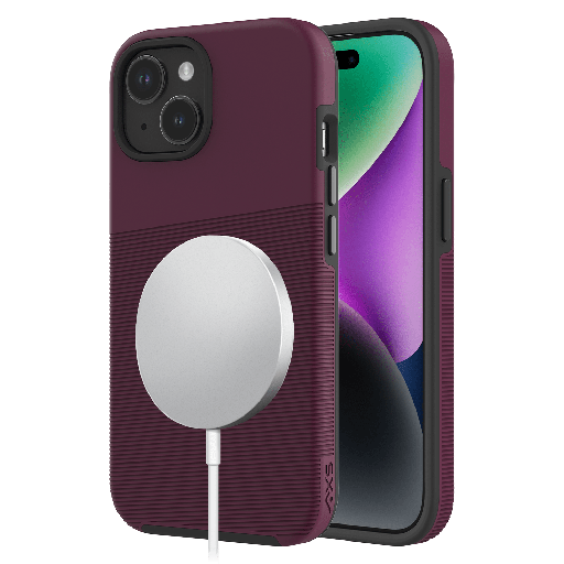 [IPPTPM3102] Axs - Protech Plus Magsafe Case For Apple Iphone 15 - Sangria