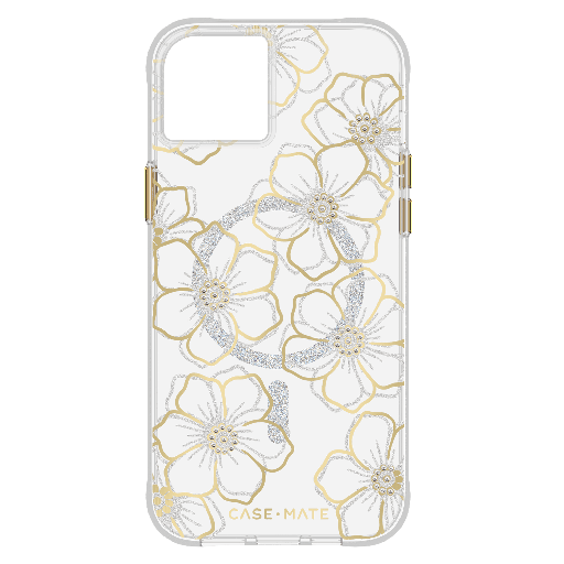 [CM051510] Case-mate - Floral Gems Magsafe Case For Apple Iphone 15 Plus - Gold
