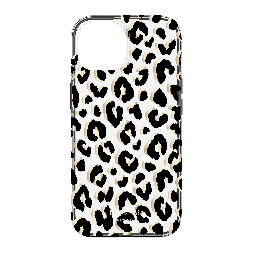 [KS052426] Kate Spade - New York Protective Hardshell Magsafe Case For Apple Iphone 15  /  Iphone 14  /  Iphone 13 - City Leopard Black