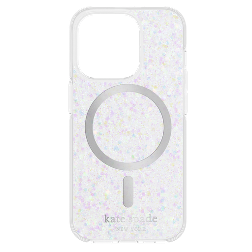 [KS052520] Kate Spade - New York Chunky Glitter Protective Hardshell Magsafe Case For Apple Iphone 15 Pro - Chunky Glitter Iridescent
