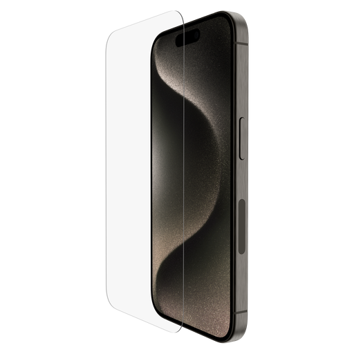 [OVA137ZZ] Belkin - Glass Screen Protector With Ez Tray For Apple Iphone 15 Pro - Clear