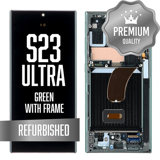 [LCD-S23U-WF-GR] OLED Assembly for Samsung Galaxy S23 Ultra With Frame - Green (Refurbished) (US Version)