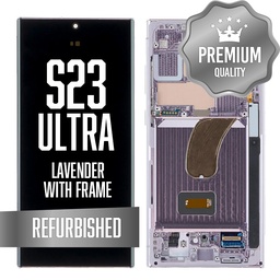 [LCD-S23U-WF-LV] OLED Assembly for Samsung Galaxy S23 Ultra With Frame - Lavender (Refurbished) (US Version)