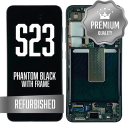 [LCD-S23-WF-BK] OLED Assembly for Samsung Galaxy S23 With Frame - Phantom Black (Refurbished) (US Version)