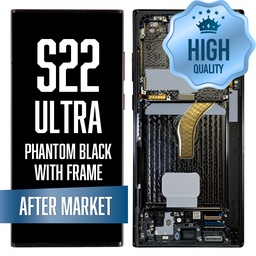 [LCD-S22U-WF-HQ-BK] OLED Assembly for Samsung Galaxy S22 Ultra With Frame - Phantom Black (High Quality - Aftermarket)