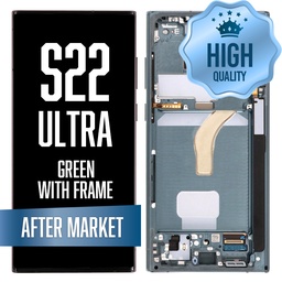 [LCD-S22U-WF-HQ-GR] OLED Assembly for Samsung Galaxy S22 Ultra With Frame - Green (High Quality - Aftermarket)