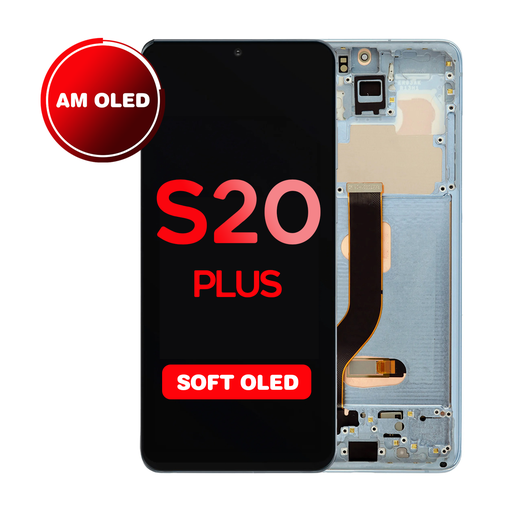 [LCD-S20P-WF-HQ-BL] OLED Assembly for Samsung Galaxy S20 Plus 5G (G985 / G986) with Frame - Cloud Blue (Aftermarket - OLED)