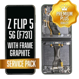 [LCD-ZFL5-WF-SP-GP] OLED Assembly (Inner) for Samsung Galaxy Z Flip 5 5G (F731) 2023 With Frame - Graphite (Service Pack)