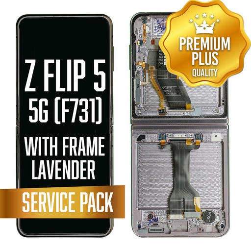[LCD-ZFL5-WF-SP-LV] OLED Assembly (Inner) for Samsung Galaxy Z Flip 5 5G (F731) With Frame - Lavender (Service Pack)