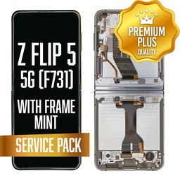 [LCD-ZFL5-WF-SP-MT] OLED Assembly (Inner) for Samsung Galaxy Z Flip 5 5G (F731) 2023 With Frame - Mint (Service Pack)