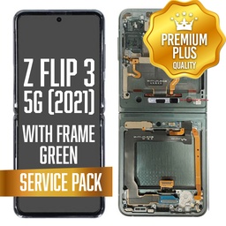 [LCD-ZFL3-WF-SP-GR] OLED Assembly (Inner) for Samsung Galaxy Z Flip 3 5G (2021) With Frame - Green (Service Pack)