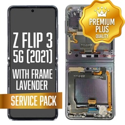 [LCD-ZFL3-WF-SP-LV] OLED Assembly (Inner) for Samsung Galaxy Z Flip 3 5G (2021) With Frame - Lavender (Service Pack)