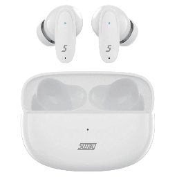 [SWAY-SPHERETWS-WHT] Sway - Dual Microphone Enc Comfort Fit True Wireless Headphones With Power Go Charging Case - White