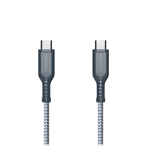 [BC6-GRY262894] Ventev - High Speed Usb C To Usb C Braided Cable With 2x The Copper For Faster Charging 6ft - Gray