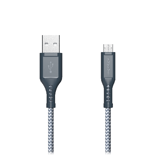 [BC6-GRY262896] Ventev - High Speed Usb A To Micro Usb Braided Cable With 2x The Copper For Faster Charging 6ft - Gray