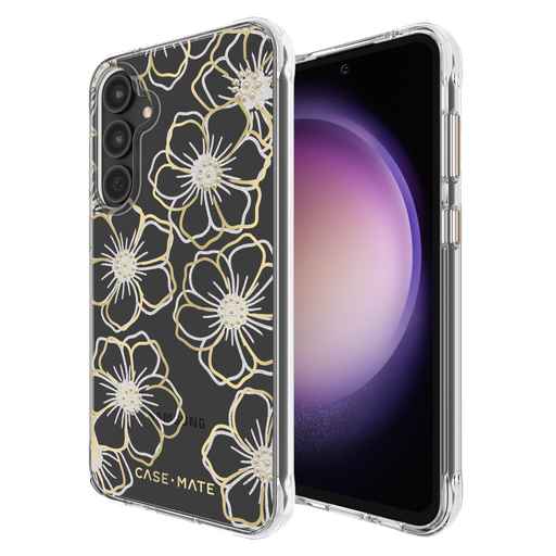 [CM053136] Case-mate - Floral Gems Case For Samsung Galaxy S23 Fe - Gold