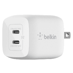 [WCH011DQWH] Belkin - Dual Port Usb C Pd Wall Charger With Pps 45w - White