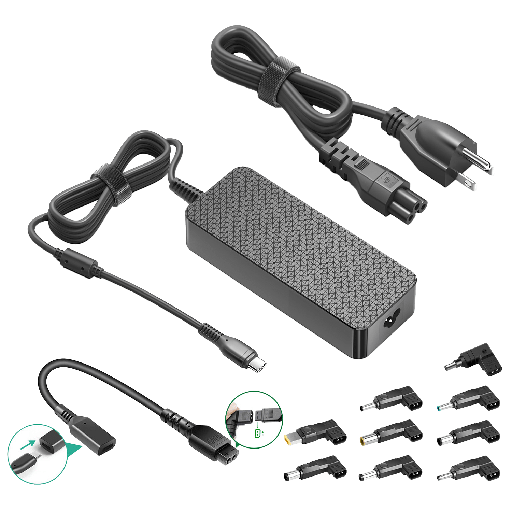 [100WUSBC-UNI-BTI] Bti -  Ac Adapter 2-1 100w For Type C Laptops - Black