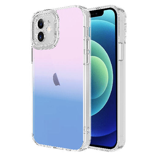 [AA-IPH12-ICECASE-BLUPNK] Ampd - Acrylic Ice Holographic Case For Apple Iphone 12 - Blue And Pink