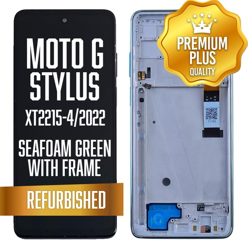 [LCD-XT2215-4-WF-GR] LCD with frame for Motorola Moto G Stylus 5G 2022 (XT2215-4 / 2022) Seafoam Green (Premium/ Refurbished)