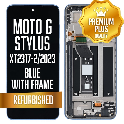 [LCD-XT2317-2-WF-BL] LCD with frame for Motorola Moto G Stylus 4G (XT2317-2 / 2023) Blue - (Premium/ Refurbished)