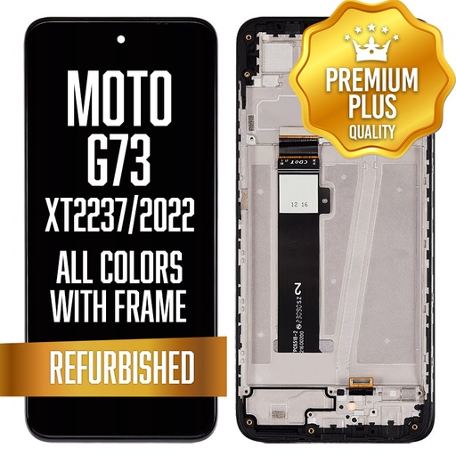 [LCD-XT2237-WF-BK] LCD with frame for Motorola Moto G73 (XT2237 / 2022) - All Colors (Premium/ Refurbished)