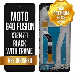 [LCD-XT-2147-1-WF-BK] LCD with frame for Motorola Moto G40 Fusion (XT2147-1) - Black (Premium/ Refurbished)