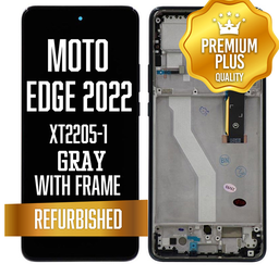[LCD-XT2205-1-WF-GY] OLED Assembly with frame for Motorola Moto Edge (XT2205-1 / 2022) - Gray (Premium/ Refurbished)