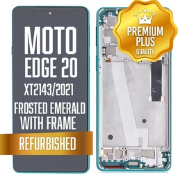 [LCD-XT2143-WF-EM] LCD with frame for Motorola Edge 20 (XT2143 / 2021) - Frosted Emerald (Premium/ Refurbished)