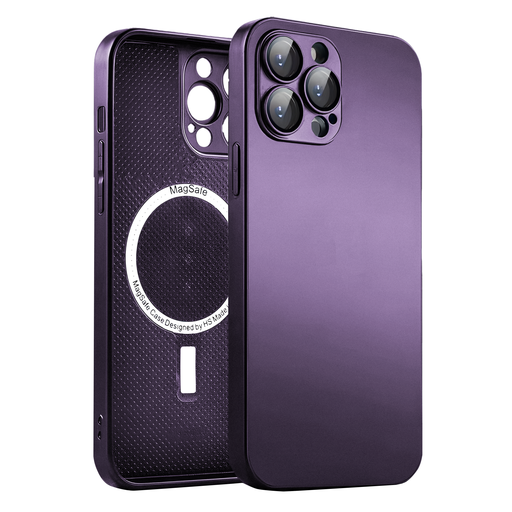 [CS-I12P-GSC-PU] Glass Magsafe Case with Camera Protection for iPhone 12 Pro - Purple