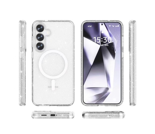 [CS-S24U-MTSC-SPCLR] Transparent Color Case with Wireless Charging for Galaxy S24 Ultra - Sparkle Clear