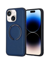 [CS-S24P-LSWC-DBL] Leather Style Wireless Charging Case for Galaxy S24 Plus - Dark Blue