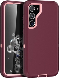 [CS-S24-OBD-BULPN] DualPro Protector Case for Galaxy S24 - Burgundy & Light Pink