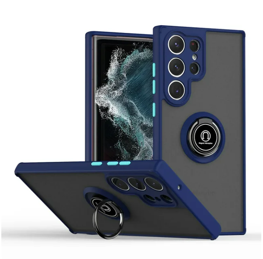 [CS-S24-MTR-NBL] Matte Ring Case for Galaxy S24 - Navy Blue