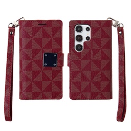 [CS-S24-TWC-RD] Triangle Wallet Case for Galaxy S24 - Dark Red