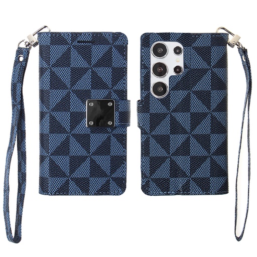 [CS-S24P-TWC-NBL] Triangle Wallet Case for Galaxy S24 Plus - Navy Blue