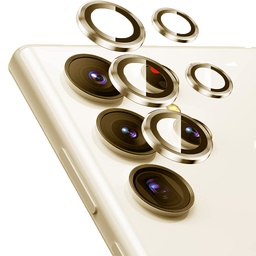 [TG-S24U-RCL-GO] Ring Camera Lens w/HD Tempered Glass for Samsung S24 Ultra (Gold)