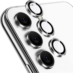 [TG-S24P-RCL-SI] Ring Camera Lens w/HD Tempered Glass for Samsung S24 Plus (Silver)