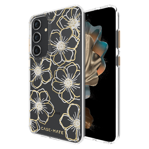 [CM053434] Case-mate - Floral Gems Case For Samsung Galaxy S24 Plus - Gold