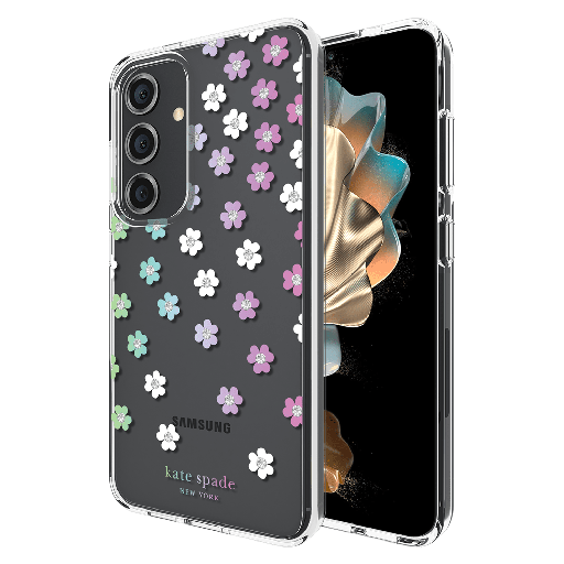 [KS053528] Kate Spade - Protective Hardshell Case For Samsung Galaxy S24 Ultra - Scattered Flowers