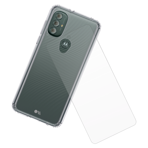 [CM047620] Case-mate - Protection Pack Tough Case And Glass Screen Protector For Motorola Moto G Power 2022 - Clear