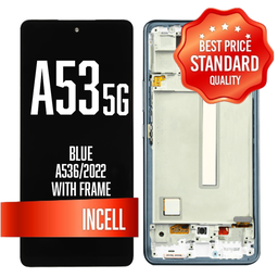 [LCD-A536-WF-STD-BL] LCD with frame for Galaxy A53 5G (A536 / 2022) (Without Finger Print Sensor) - Blue (Standard Quality/INCELL)